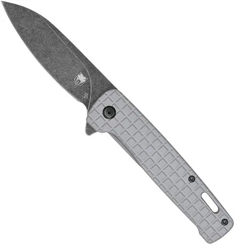 COBRATEC RHINO FOLDER 3.37" D2 BLADE IN GREY/BLACK STONEWASH