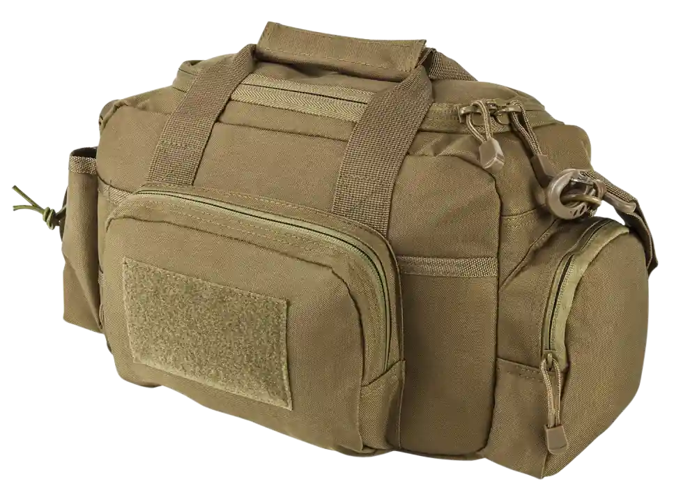 NcStar VISM Range Bag - Compact, Tan, with Side Pockets & PALs Webbing