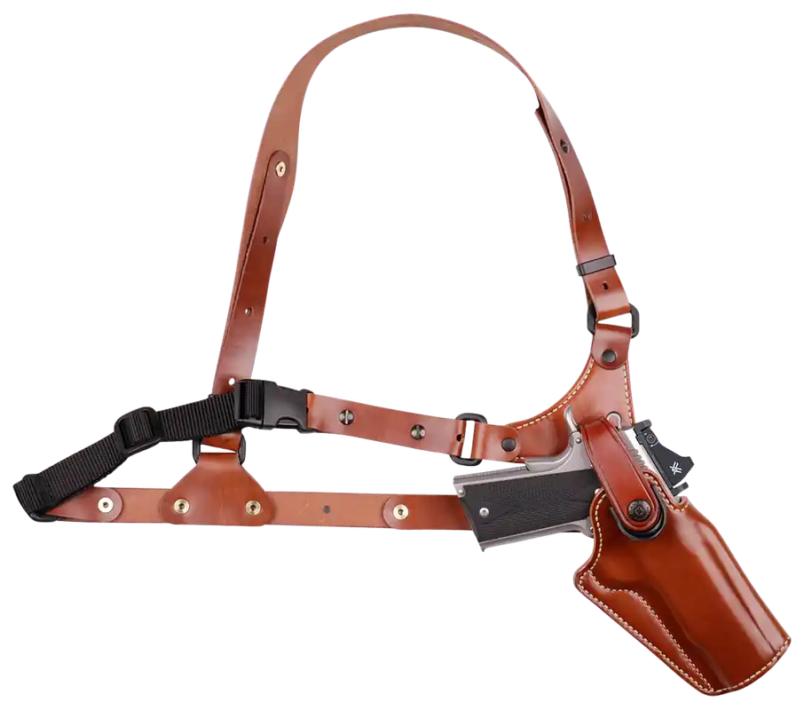 Galco GA880R Great Alaskan Chest Holster for Springfield XDM Elite - Right Hand, Tan Leather, Fits Up To 54" Chest
