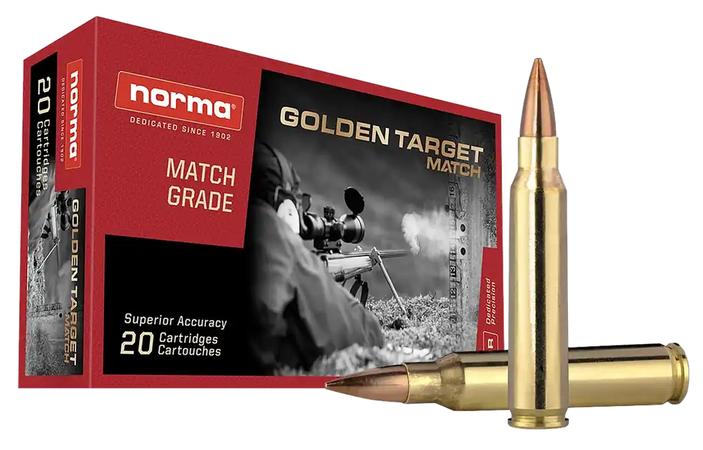 Norma Precision Golden Target Match .223 Rem 77gr HPBT Ammo - 20 Rounds