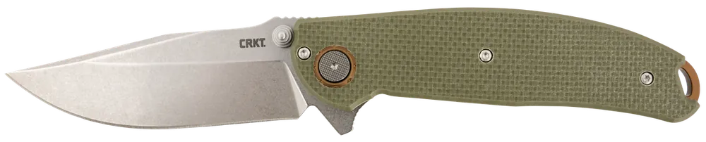 CRKT 2471 Butte Folding Knife with D2 Steel Blade and OD Green G10 Handle