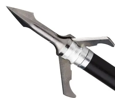 Steel 3-Blade 100gr 1 1/4" Cut Grim Reaper Broadhead Fatal