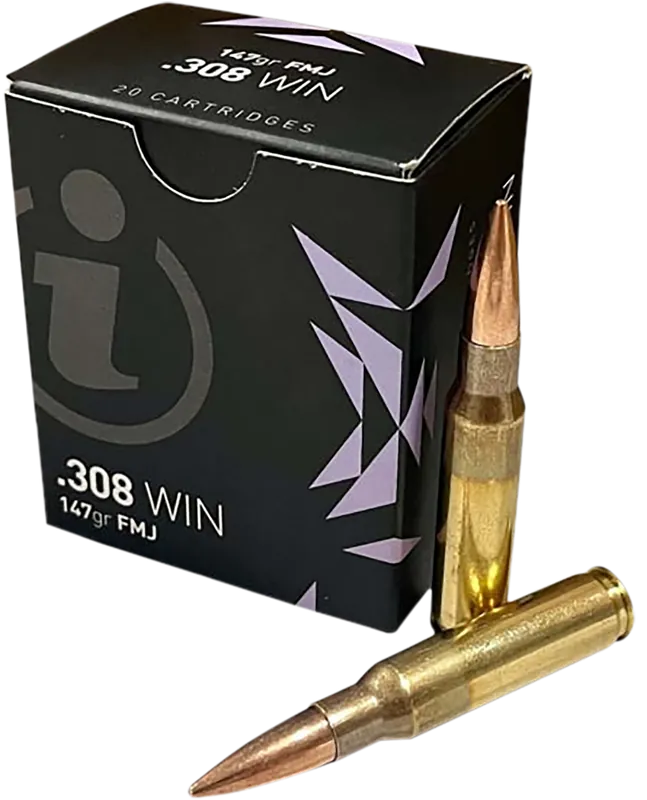 Igman .308 Win 147gr FMJ Ammo - 20 Rounds/Box, 50 Boxes/Case
