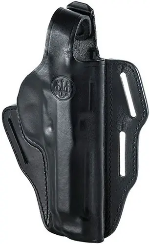 Black Leather Belt Slide Holster for Beretta 92FS/M9A1 (Right Hand)