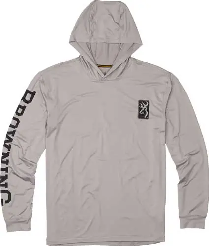 Light Gray X-Large T-Shirt & Browning Hooded Long Sleeve Tech