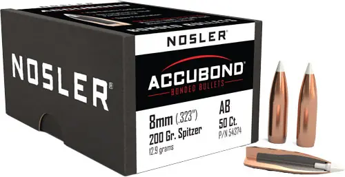 Nosler 8mm .323 200GR AccuBond Bullets - 50 Count