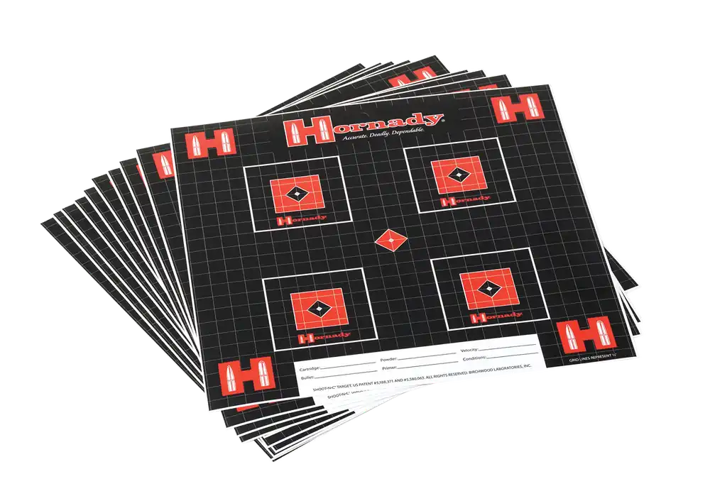 Hornady Lock-N-Load Target Grid Paper 10 Pack - Black/Red/White