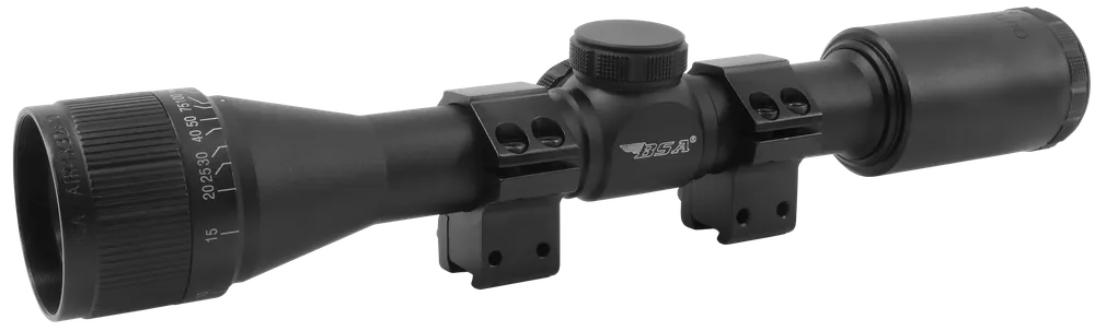 BSA AIR4X32AOTB Matte Black 4x32mm AO Scope with Mil-Dot Reticle