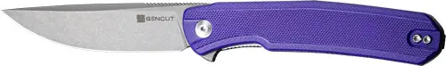 SENCUT Scitus 3.47" Knife - Purple G10/Gray Stonewash D2