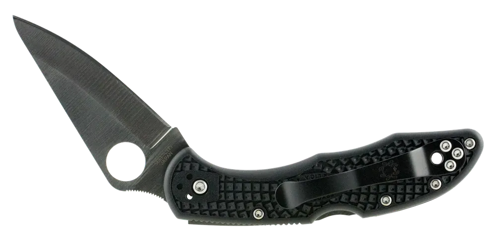 Spyderco Delica 4 Folding Knife with VG-10 Blade and Black FRN Handle