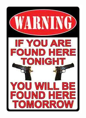 CAUTION: PRESENCE AT RIVER'S EDGE PROHIBITED - 12x17 Sign