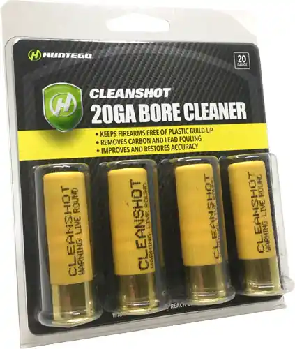 BORE CLEANER 20 GA. 4-PACK: CLEANSHOT SHOOT-THROUGH GUN SOLUTION