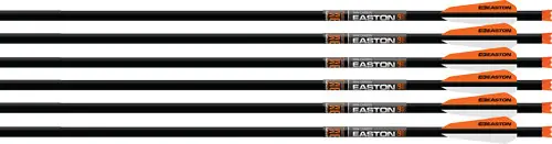 22" Half Moon 6-Pack Easton XBow Bolt with 3" Vanes, 9mm Carbon