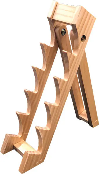 Wooden Knife Display Stand for 5 Knives, 10.25"x2.3"x6.5"