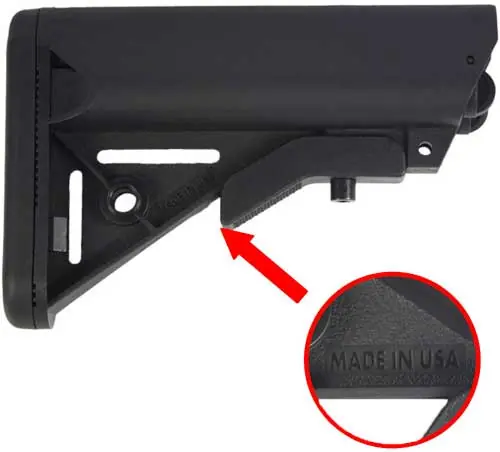 AR15 Buttstock Black J&E 3rd Gen Armory SOPMOD