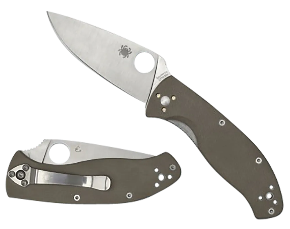 Spyderco Tenacious Folding Knife with CPM M4 Blade and Brown G10 Handle