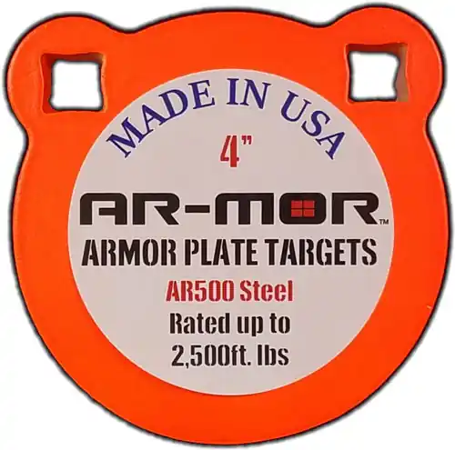 3/8" Thick AR500 Steel Orange Gong Target 4" Round