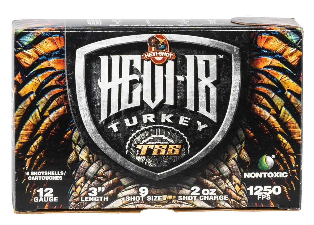 HEVI-Shot HS4009 HEVI-18 TSS Turkey Ammo 12 Gauge 3" 2oz Tungsten #9 Shot 5 Rounds/Box, 10 Boxes/Case