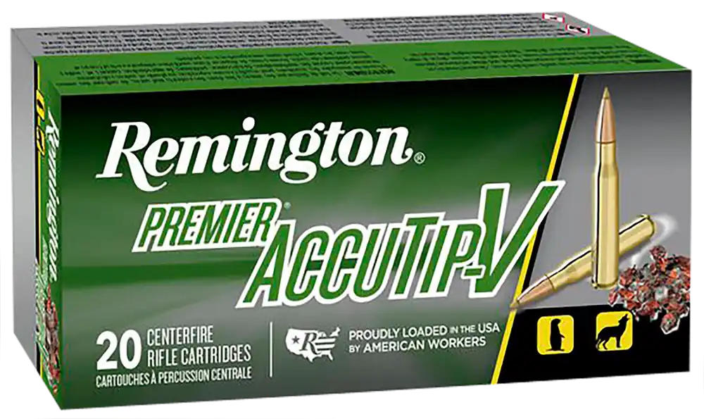 Remington Premier Accutip-V 222Rem 50gr Boat Tail Ammo - 20/Box