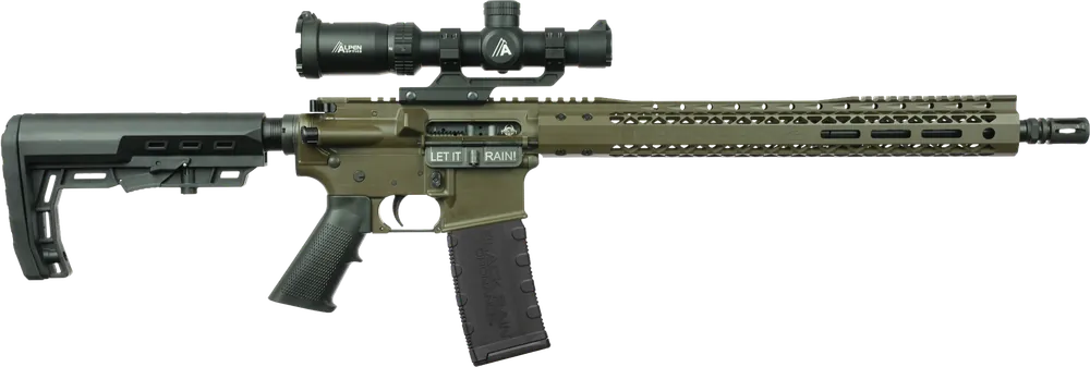 Black Rain Ordnance BROROTROPT01 Rifle with Optic - 223 Rem/5.56 NATO, 16" Barrel