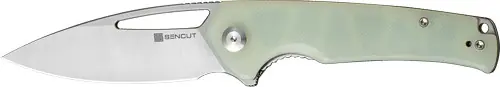 SENCUT MIMS 3.48" Satin Liner Lock Knife - Natural G10 Handle