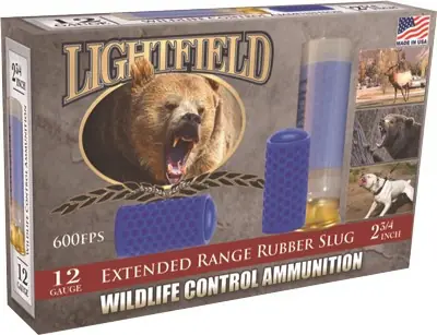 Lightfield 12GA 2.75" X-Range Rubber Slug 5rd 10bx/cs