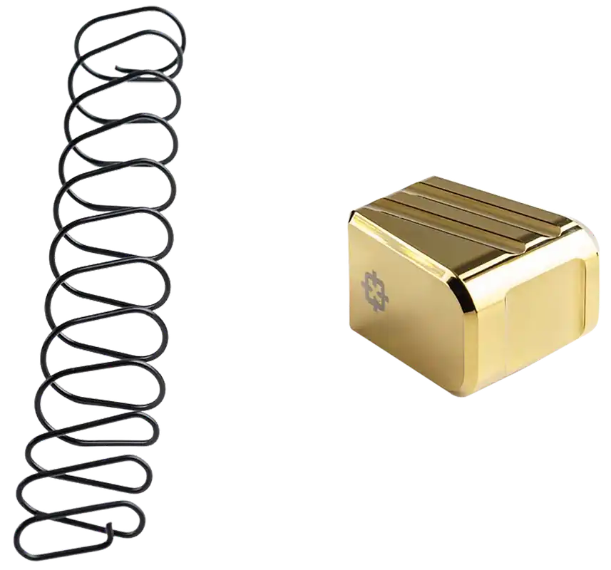 Gold Aluminum Magazine Extension for Glock 19/23/32 Gen 1-5 - 5 Round Capacity