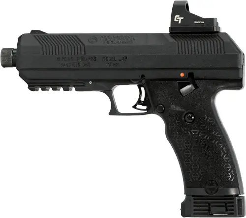 "Hi-Point 10mm Black Pistol with Red Dot Sight, 5.2" Barrel"