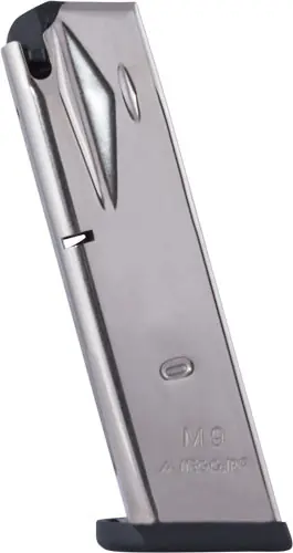 Beretta 92FS 9mm Luger 15-Round Nickel Mec-Gar Magazine