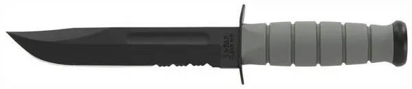 7" Serrated Knife with Plastic Sheath - Foliage Green KA-BAR Fighting/Utility Knife