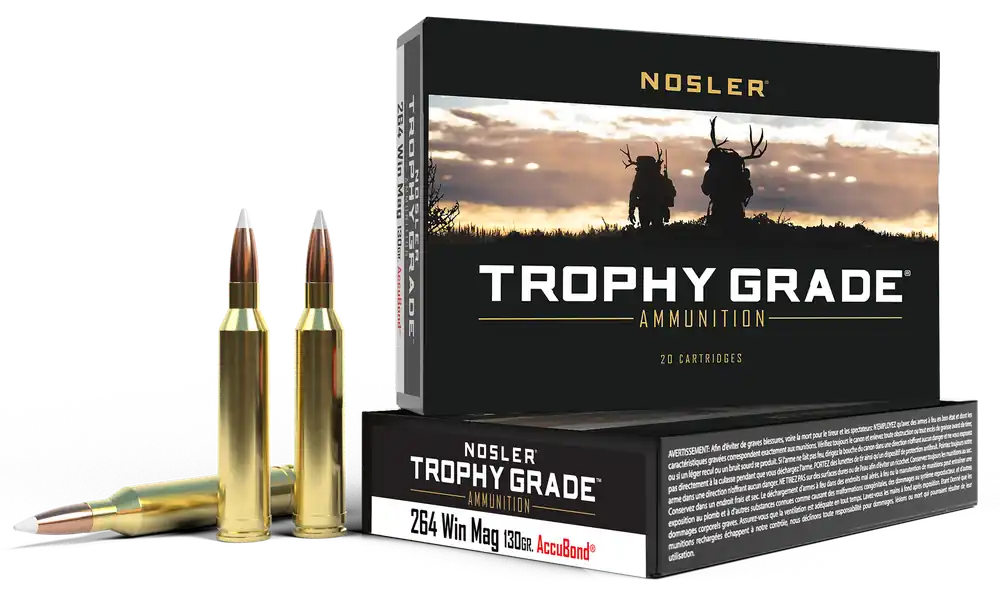 Nosler Trophy Grade 264 Win Mag 130gr AccuBond Ammo - 20 Rounds
