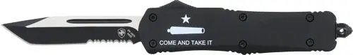 COME & TAKE IT 3.5" Black Tanto Templar Knife Large OTF AR