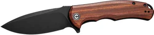 CUIBOURTIA Wood/Black STNWSHCIVIVI Praxis Knife 3.75"