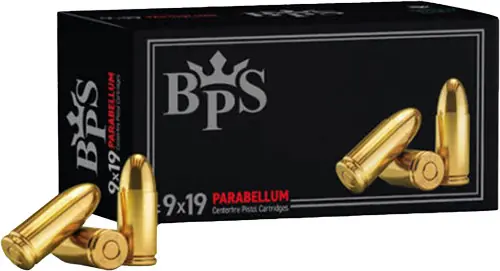9mm 124gr FMJ Brass Case Ammo - 50 Rounds (20 Boxes/Case)