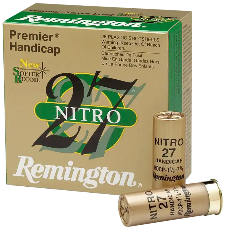 Remington Premier Nitro 27 Handicap 12 Gauge Shotgun Shells - 25 Rounds per Box