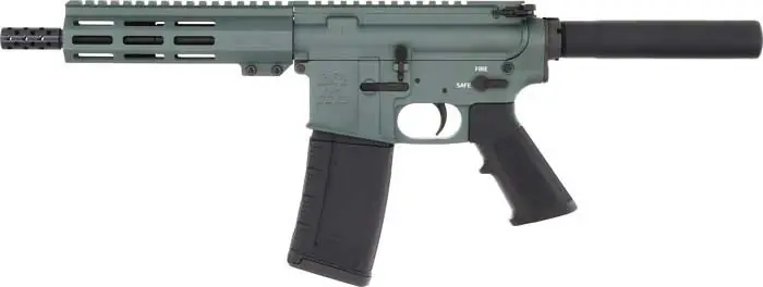 Charcoal Green AR15 Pistol with 7.5" Nitride Barrel - .223 Wylde