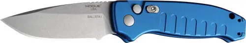 Hogue Ballista-I 3.5" Drop Point Blade Automatic Knife - Tumbled Blue