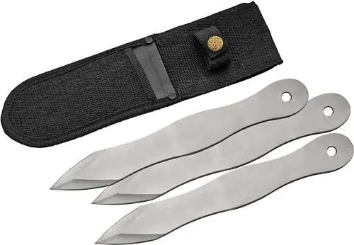SZCO Rite Edge 10" Throwing Knife 3-Piece Set with Sheath