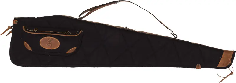48" Scoped Browning Lona Canvas Gun Case - Black/Brown Trim