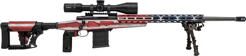 24" Threaded Howa Flag Chassis .308 with Scope - USA Flag Edition