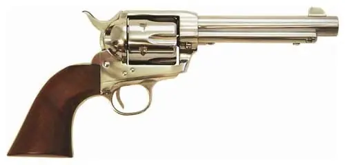 Cimarron Frontier 45LC 5.5" Stainless Walnut Revolver