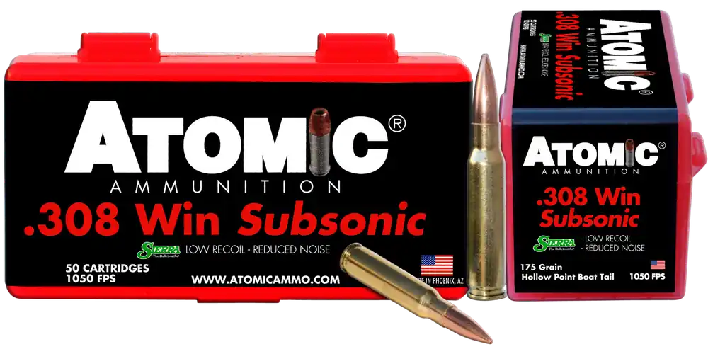 Atomic Ammunition 00430 Subsonic .308 Win 175 gr - 50/Box, 10/Case