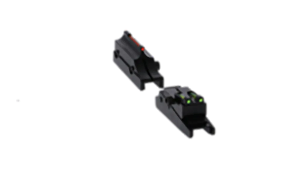 Truglo Pro Magnum Gobble-Dot for Browning Maxus - Silver Red/Green Fiber Optic, Black 1/4" Rib