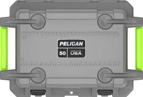 Elite Dark Gray/Green Pelican Coolers IM 50 Quart