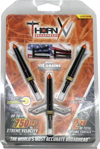 125GR 2-Blade 2" Cut Thorn Broadheads XV Crossbow 3-Pack
