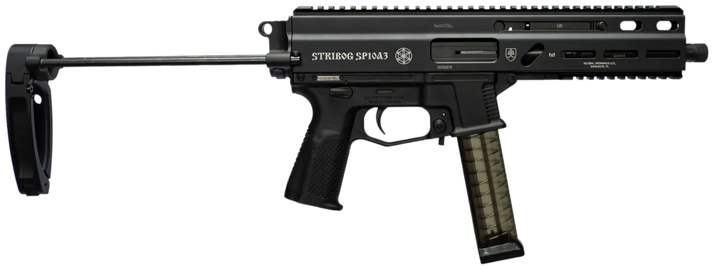 Grand Power Stribog SP10A3 10mm Auto PDW with Tailhook Brace and Threaded Barrel