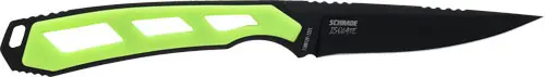 AUS-10 Black/Green Schrade Isolate Caper Fixed 3" Knife