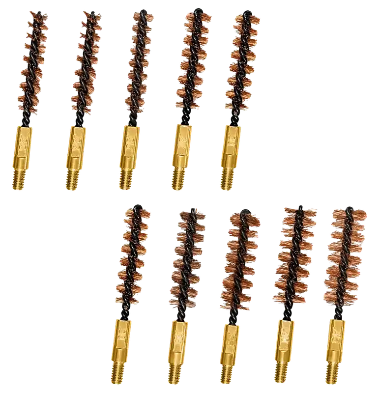 Otis FG380BP Multi-Caliber Rifle/Pistol Bronze Bristle Brushes - 10 Pack