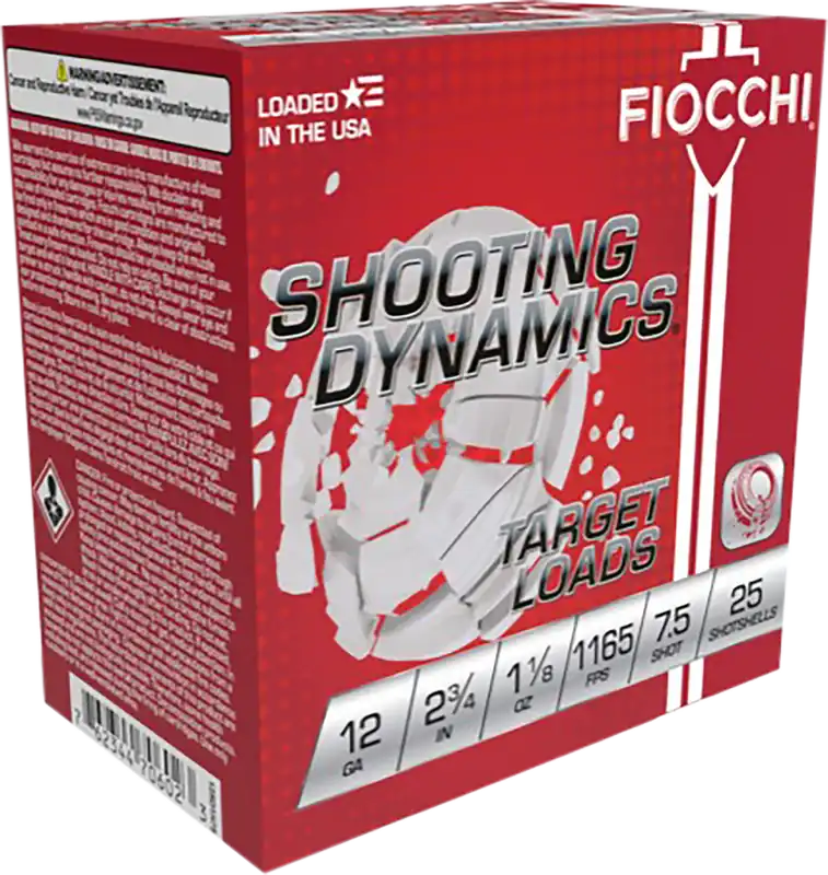 Fiocchi Shooting Dynamics 12 Gauge Target Ammo - 25 Rounds per Box