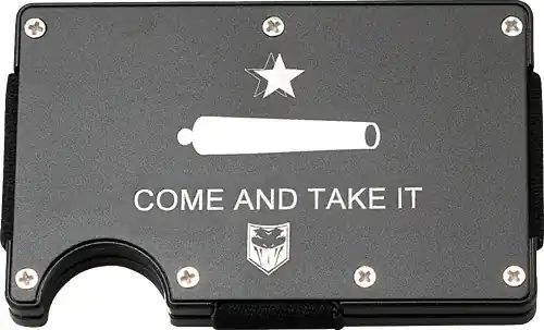 COBRATEC RFID Aluminum Wallet & Money Clip - "Come and Take It" Edition